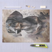 Dachshund Dog Waterverf Tissuepapier (Craft)