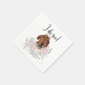 Dachshund Dog Wedding Cocktail Napkins Servet (Hoek)