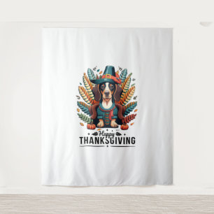Dachshund Dog Weiner Turkije Kostuum Thanksgiving  Wandkleed