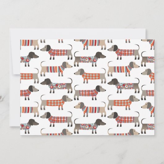 Dachshund Dog Wijziging adresaankondiging Aankondiging (Achterkant)