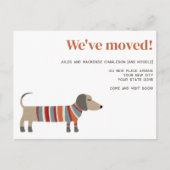 Dachshund Dog Wijziging adresaankondiging Aankondigingskaart (Voorkant)