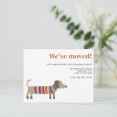 Dachshund Dog Wijziging adresaankondiging Aankondigingskaart (Staand voorkant)