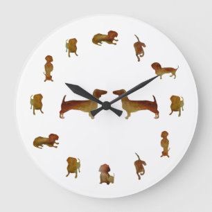Dachshund Dogs Custom Grote Klok