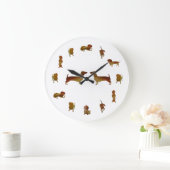 Dachshund Dogs Custom Grote Klok (Huis)