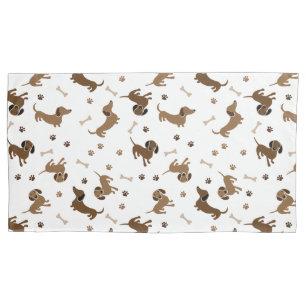 Dachshund Dogs en Botten Cute Doxies Kussensloop