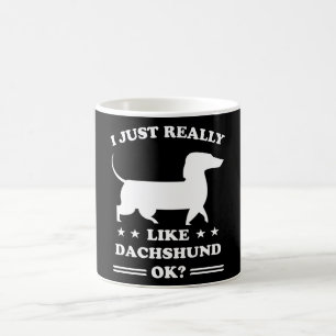 Dachshund Dogs Funny Cute Dog Holder Puppy Gift Koffiemok