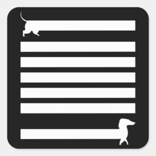 Dachshund Dogs Funny Cute Dog Holder Puppy Gift Vierkante Sticker