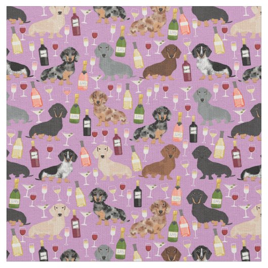 Dachshund dogs paars licht stof (Close Up)