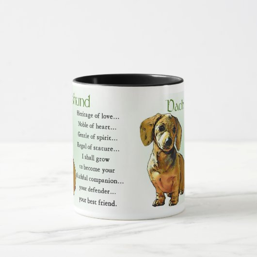 Dachshund Dons, Dachshund Beverage Mugs (Centre)