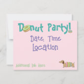 Dachshund & Donuts Feeststickers & Decoratie Kaart (Achterkant)