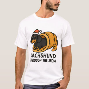 Dachshund Door De Sneeuw T-shirt