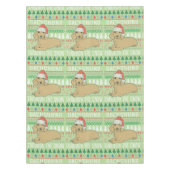 Dachshund door de sneeuw Ugly met kerst Tafelkleed (Voorkant)
