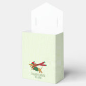 Dachshund door de sneeuwflesbox bedankdoosjes (Geopend)