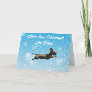 Dachshund door de Snow Holiday Gifts Kaart