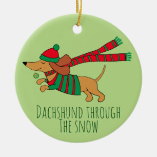 Dachshund door het Ornament sneeuwcirkel