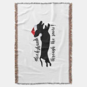 Dachshund door het sneeuwkerstVakantie Deken (Voorkant Verticaal)