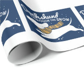 Dachshund door het sneeuwpakpapier cadeaupapier (Rol Hoek)