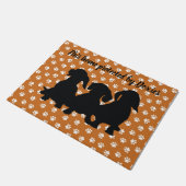 Dachshund door Mat Silhouette Doxies Butterscotch (Schuin)