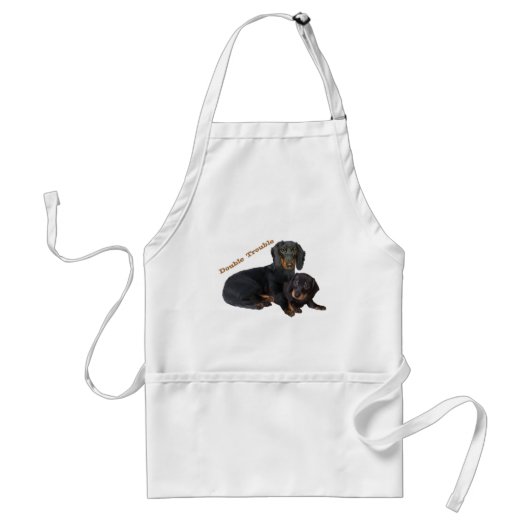Dachshund Double Trouble Standaard Schort (Voorkant)