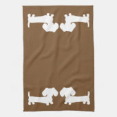 Dachshund Doxie Cuisine Rouge Serviettes Brown (Vertical)