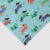 Dachshund Doxie Dog Kerstfeestdag Tissuepapier (Detail)