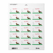 Dachshund Doxie Label met kerstcadeaus (Full Sheet)