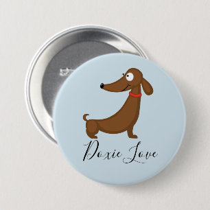 Dachshund (Doxie) Liefdesknop Ronde Button 7,6 Cm