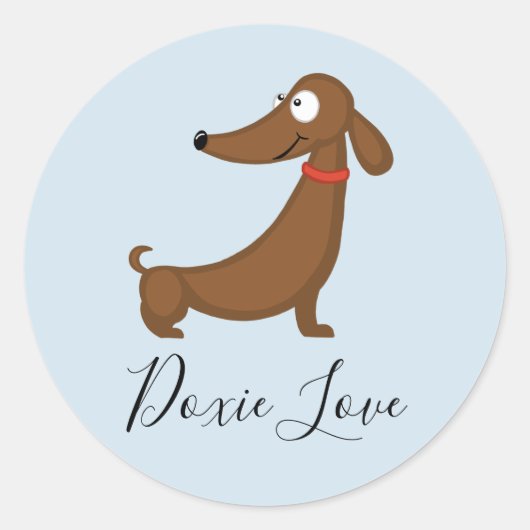 Dachshund (Doxie) Love Stickers (Voorkant)