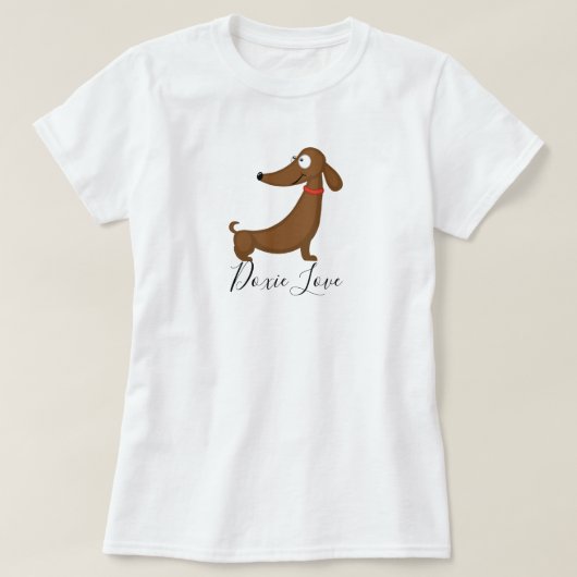 Dachshund (Doxie) Love T-Shirt (Design voorkant)