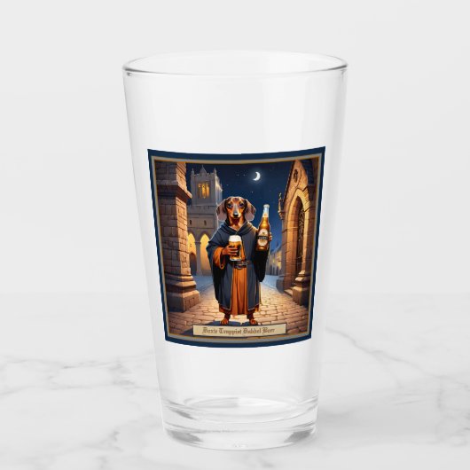 Dachshund Doxie Trappist Verre de bière (Devant)
