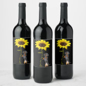 Dachshund Doxie Wiener Dotson Mama Gift Wijn Etiket (Flessen)