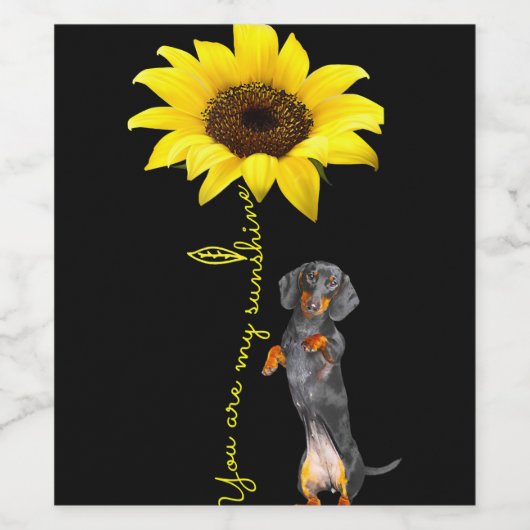 Dachshund Doxie Wiener Dotson Mama Gift Wijn Etiket (Enkel label)