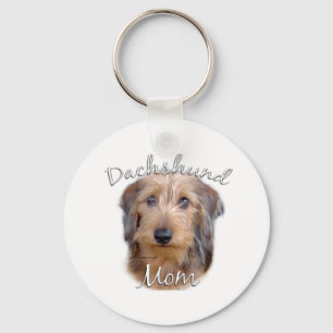 Dachshund (draadhaar) Moeder 2 Sleutelhanger