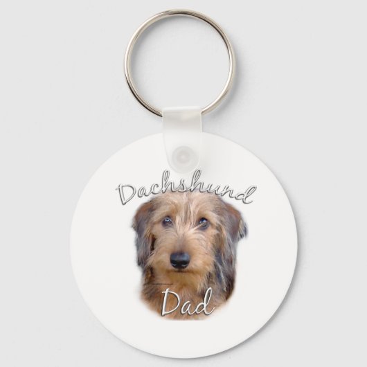 Dachshund (draadhaar) Pa 2 Sleutelhanger (Voorkant)