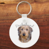 Dachshund (draadhaar) Pa 2 Sleutelhanger (Voorkant)