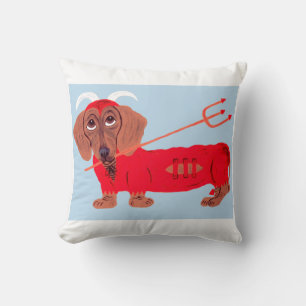 Dachshund Duivel Kussen
