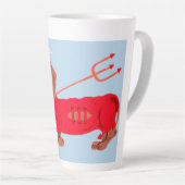 Dachshund Duivel Latte Mok (Rechterhoek)