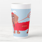 Dachshund Duivel Latte Mok (Voorkant)