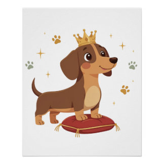 Dachshund Duke Poster Schattige Sausage Hond Liefh Perfect Poster