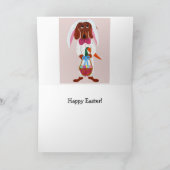 Dachshund Easter Bunny Card Kaart (Binnen)