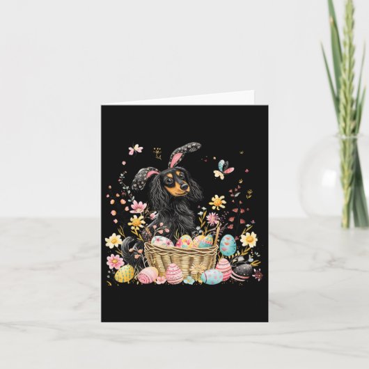 Dachshund Easter Easter Egg Kaart (Voorkant)