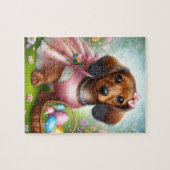 Dachshund Easter Legpuzzel (Horizontaal)