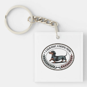 Dachshund Een Kalm Hart, Een Trouw Vriend Sleutelhanger