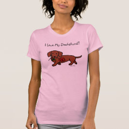 Dachshund en cartoon t-shirt