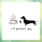 Dachshund en Coffee Lover Window Decal (Vel 3)