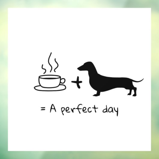 Dachshund en Coffee Lover Window Decal (Vel 3)