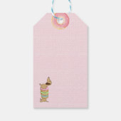 Dachshund en Donuts Party Bedankt a Hole Bunch Cadeaulabel (Achterkant)
