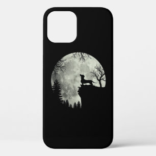Dachshund en Moon Halloween iPhone 12 Hoesje