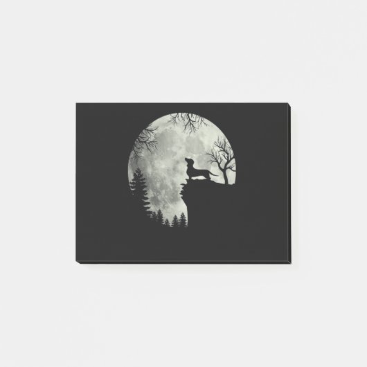 Dachshund en Moon Halloween Post-it® Notes (Voorkant)