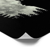 Dachshund en Moon Halloween Poster (Hoek)